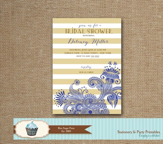 Spring Summer Bridal Shower Invitations Yellow Purple Birthday Party Invitations/Printable Bridal Shower Invitations/Izzy Il_570xn