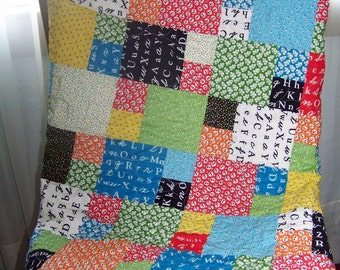 A is for . . . Baby Girl/Toddler Quilt - Reproduction Feedsack Prints