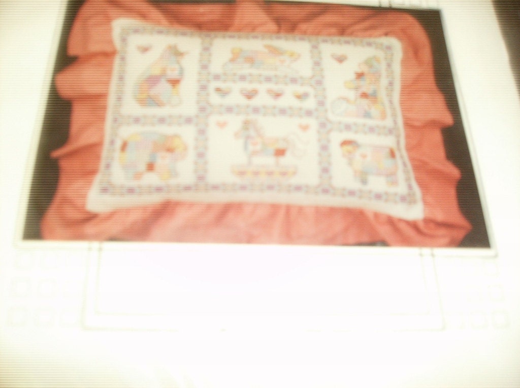 Counted Cross Stitch Lagniappe Designs MT-4 Animal Crackers Pillow or Sampler Kit from ...