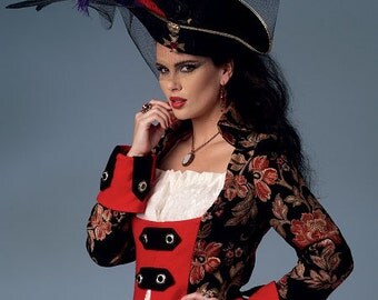 Pirate Wench Steampunk Costume - Butterick 6114 Sewing Pattern - US Size: 6 -8 -10 -12 -14 or14 - 16 - 18 - 20 - 22