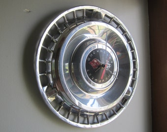 1961 Chevy Impala Hubcap Clock no.2518