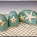 Custom Order-Salt and Pepper Shakers and Napkin Holder Set in Turquoise with Starfish by misunrie