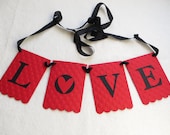 Love Banner - Embossed Lrg Dots - READY TO SHIP - Love Photo Prop Wedding Decoration Shower Decor Love Garland Il_170x135