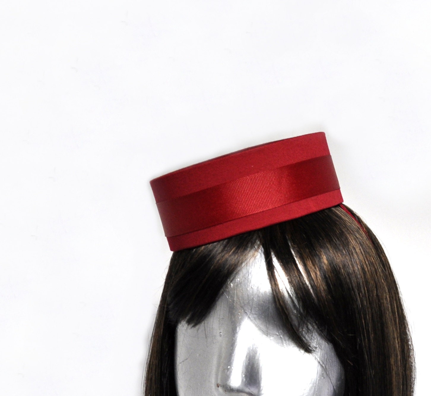 Pillbox Hat in Red Classic Cigarette Girl or Usher or