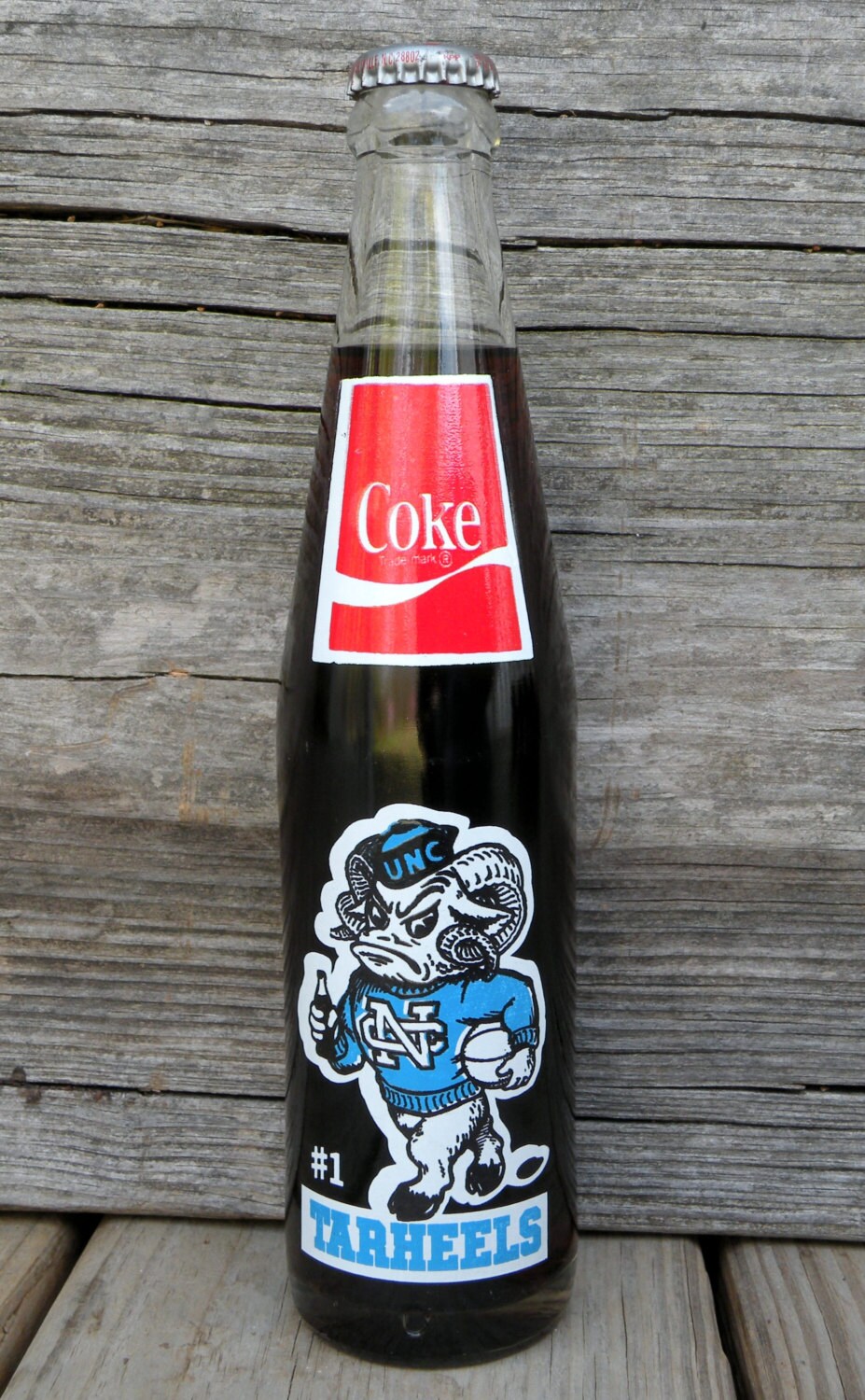 UNIV of NORTH CAROLINA Tarheels 1982 Vintage Coke Bottle