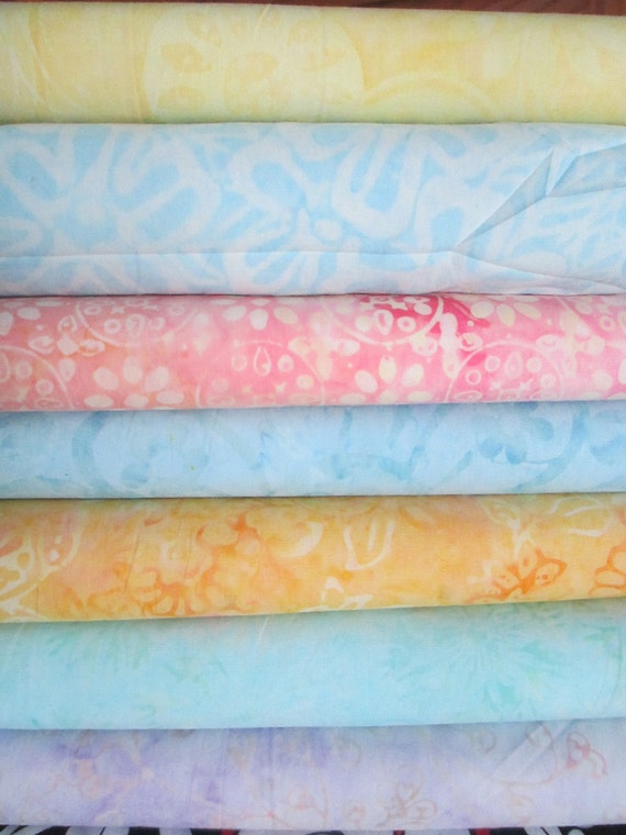 Pastel Tonga Batik Fat Quarter Bundle