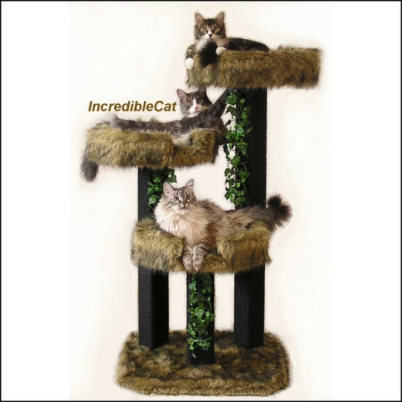 Cat FURNITURE. 4' High Designer Cat Tree Elegant by ...