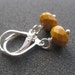 mustard yellow earrings. mookaite jewelry.