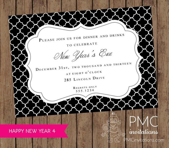 New Years Eve Party Invitations - 1.00 each with envelope Il_570xn