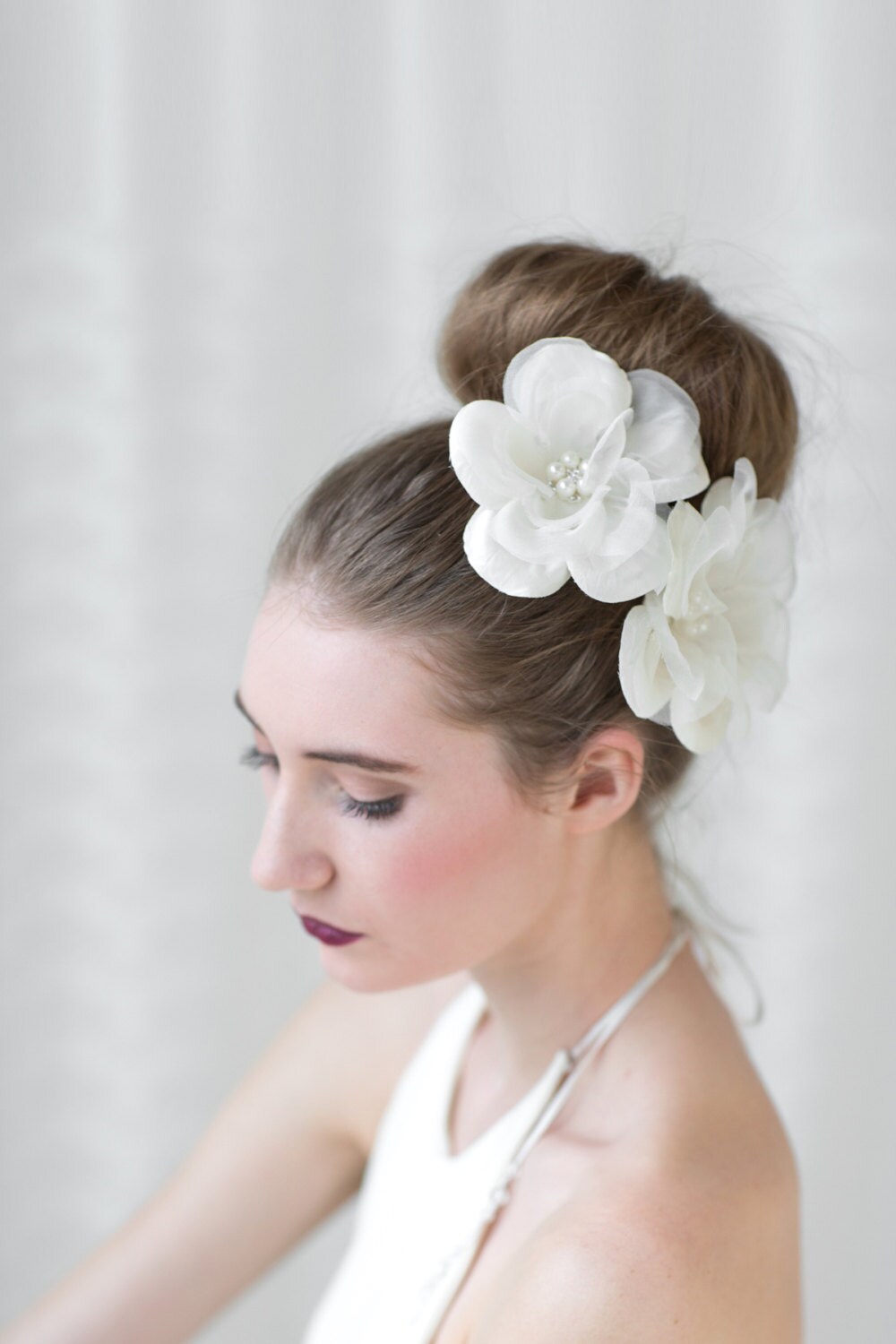 Bridal Flower Hair clips Wedding Silk Hair Flowers Wedding