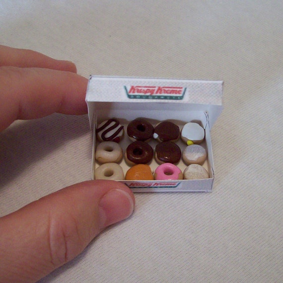 Dollhouse Krispy Kreme 112 Scale Miniature OOAK Box of a