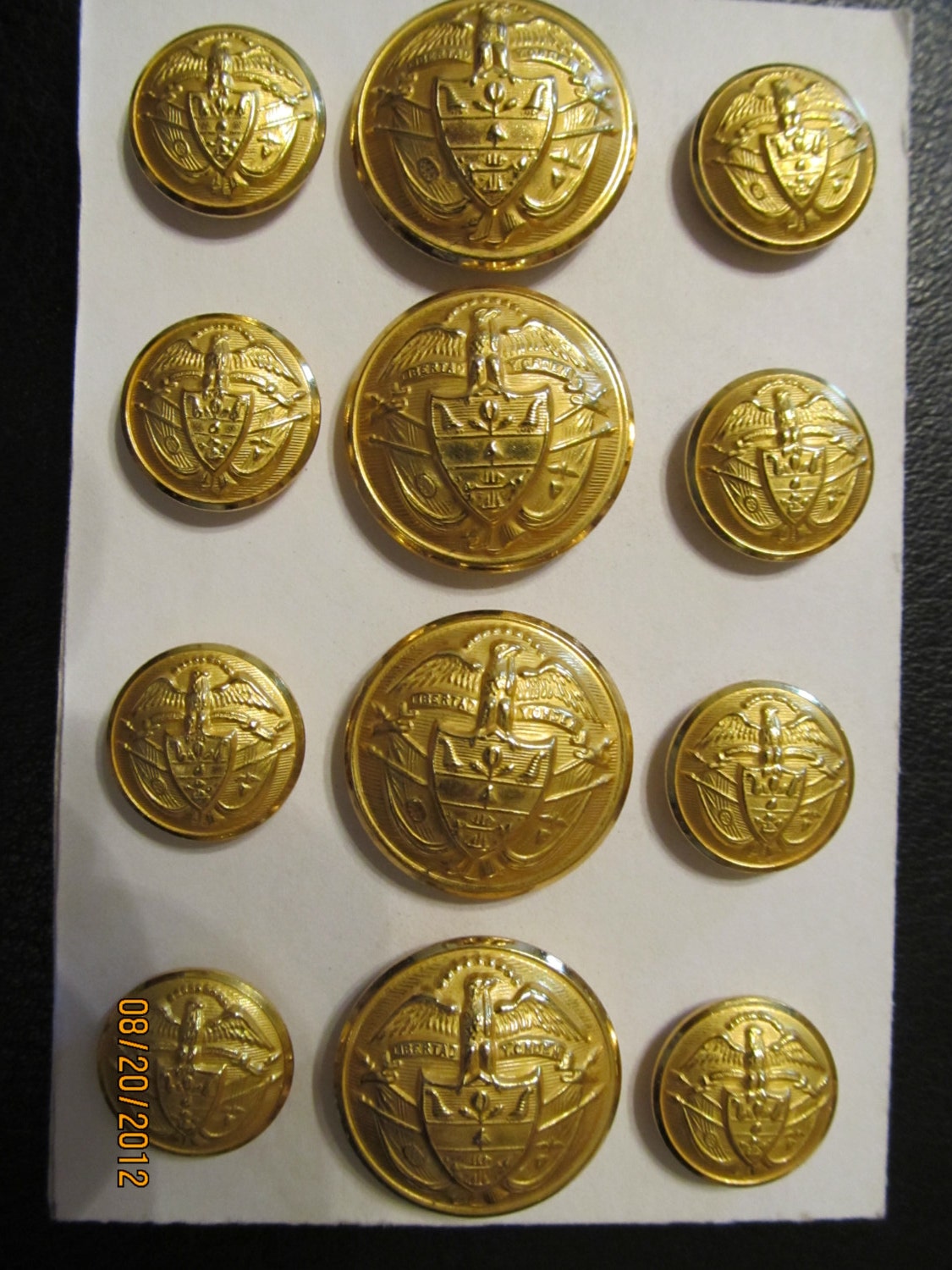 Ralph Lauren Metal Blazer Button Set gold color by gwbuttons39