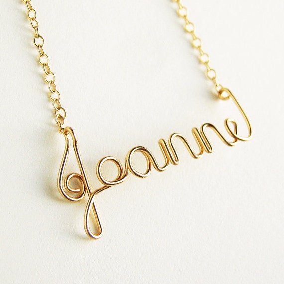 14k Solid Gold Name Necklace. 14K Solid Gold Custom