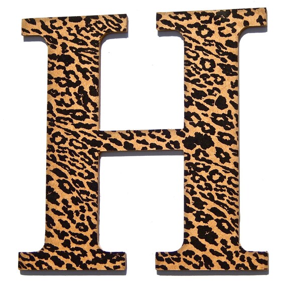 Items similar to 50% Off Cheetah Print Letter H on Etsy