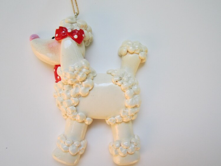 mini poodle ornament