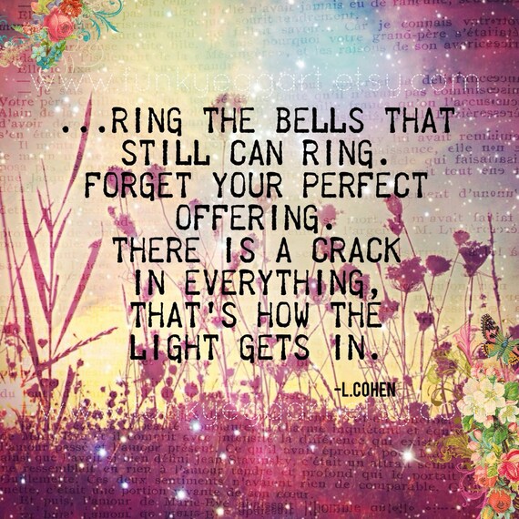 Items similar to Ring The Bells That Still Can Ring, Original Art Print, Altered Photo Collage