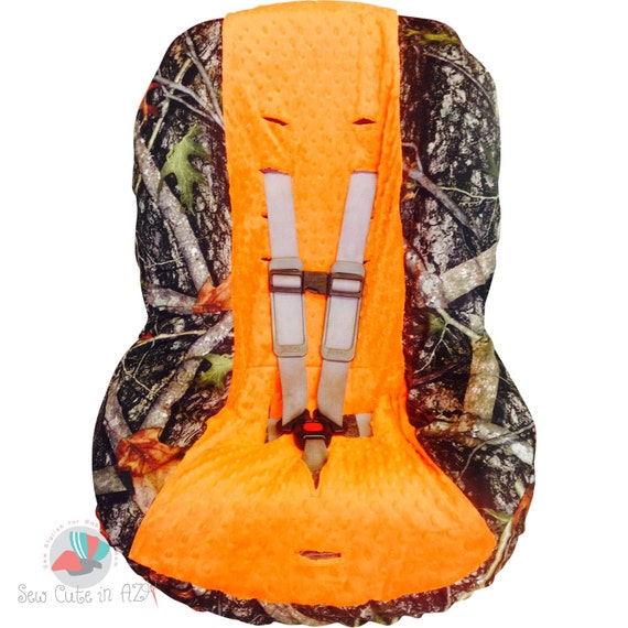 Toddler Car Seat Cover Camo with Orange