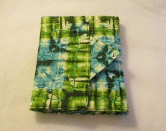 Handmade - Green and Aqua Tye Dye - Kindle Cover - Padded eReader - Kindle - Kindle Fire - 8x6 cover - case