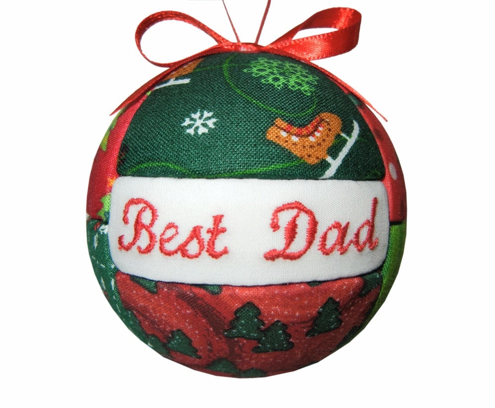 Best Dad Handmade Christmas Ornament Ready To Ship by
