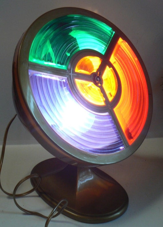 Mid Century Motorized Rotating Color Wheel Light for by