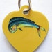 Mahi Mahi dolphin fish yellow Pet tag aluminum ID for cats and dogs