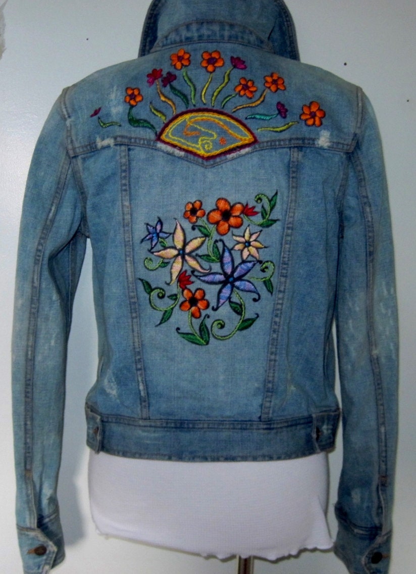 Embroidered Denim Jacket / Custom Orders / by TheHippieHabit