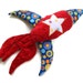 Rocket Ship, Security Blanket Lovey, Space Shuttle, Soft Baby Boy Toy, Red Minky Lovie, Baby Shower Gift, Outerspace Decor, READY TO SHIP