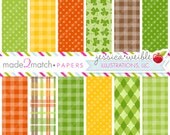Leprechaun Kids Cute Digital Papers - Commercial Use OK - St. Patrick's Day Digital Backgrounds Il_170x135