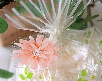 10 Clear Ties - Blossom Ring (2 x 1.5in)