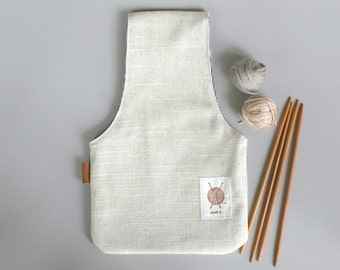 Knitting Project Bag, knitting bag, Small knitting wristlet, Knitter's gift, needlecraft bag