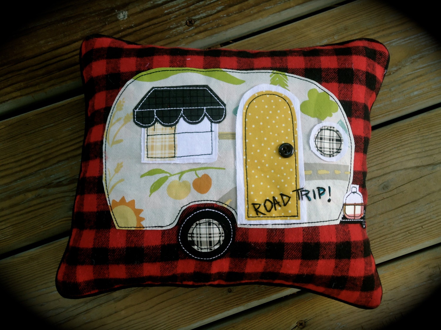 Little Vintage Camper Pillow decorative accent pillow