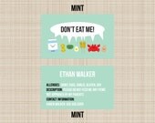 Items similar to Printable Kids Food Allergy Alert Custom Business Card ...