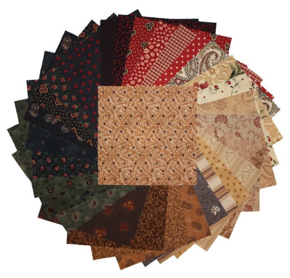 Quilting Precut Fabric Squares Primitive by cozylittlecorner