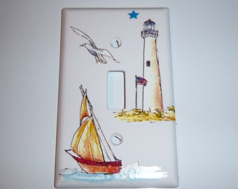 Sailing single light switch cover