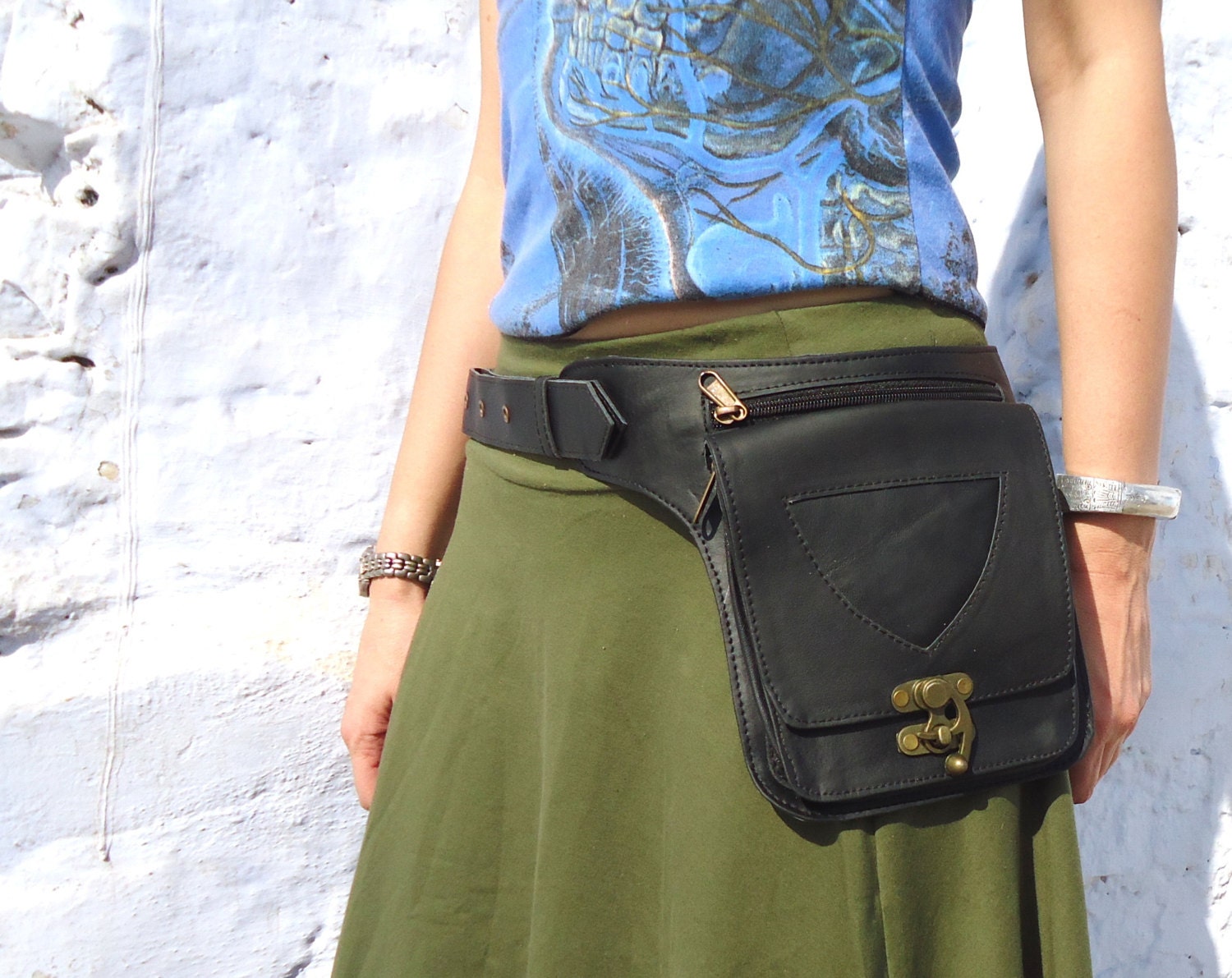 Utility Belt Leather Belt Bag Hip Belt Fanny Pack Pocket