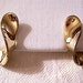 Swirl Curl Clip On Earrings Gold Tone Vintage Wide Smooth Twisted Band