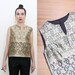 Vintage 60s Metallic Brocade Top Small