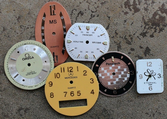 Wrist Watch Faces -- set of 6 -- D12