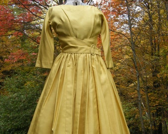 Vintage 1950's Silk Designer Dress Jonathan Logan 34-24-50
