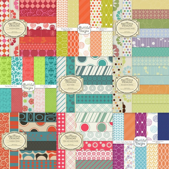 35% OFF SALE Nine Digital Paper Packs 80 Papers - Personal and Commercial Use - (108) (25) (85) (311) (92) (20) (76) (313) (110) Il_570xn