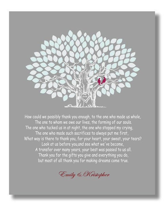 Wedding Gift for Parents from Bride and Groom, Thank you gift for ...