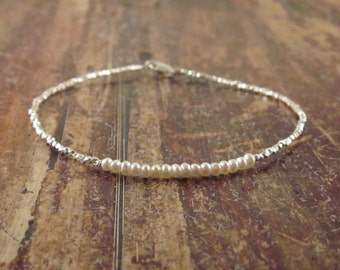 Pearl Bracelet Pearl June Birthstone Bracelet Womens Gift Pearl Bracelets Pearl Jewelry Pearl Bead Bracelet Beaded Bracelets Gift for Her