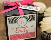 12 - Girls Birthday Party Favors - Zebra Stripe Party Favors - Cupcake Mix Favors - Teen Party Favors