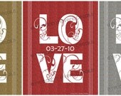 Wedding Date Art Print - LOVE art print - Glitter art print - digital art print - weddings - engagement - anniversary Il_170x135