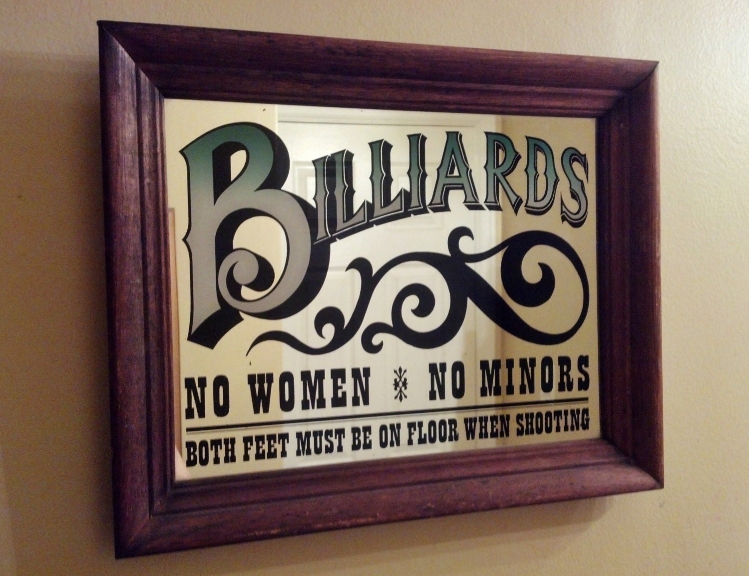 vintage billiard signs
