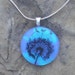 Dandelion Wish Necklace Dichroic Fused Glass Dandelion Pendant