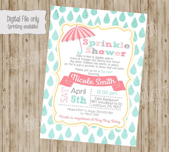 Sprinkle Baby Shower Invitations 7