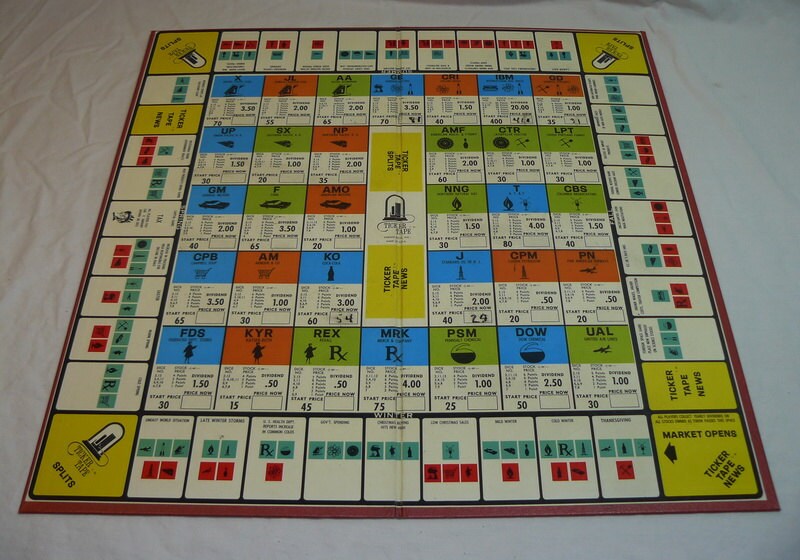 1960 TICKER TAPE Stock Market Financial Board Game Vintage