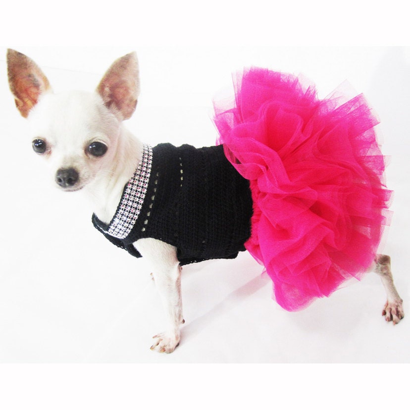 Xxs Dog Halloween Costumes
 Pink Dog Clothes XXS Black Pet Costumes Teacup by myknitt on Etsy