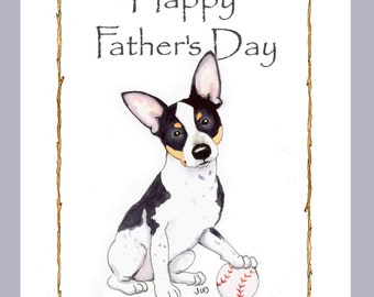 Rat Terrier Father's Day Card